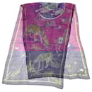 Étole en soie Hermès en violet