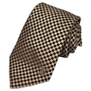 Gravata de seda marrom Louis Vuitton