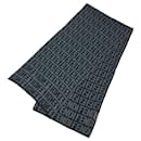 Fendi Zucca FF Scarf Stole in Black and Gray