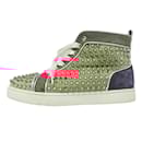 Christian Louboutin Pink and Purple High Top Sneakers