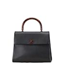 Chanel Coco Mark Handbag in Black Caviar Leather