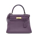 Hermes Kelly 28cm Handbag in Cassis - Hermès