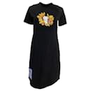 McQ by Alexander McQueen Flower Printed T-shirt Dress in Black Cotton - Alexander Mcqueen