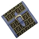 Fendi Tri-fold Wallet in Brown and Purple