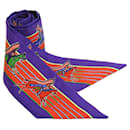 Écharpe Twilly Hermès en soie violette