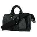 Louis Vuitton Monogram Eclipse Keepall Bandouliere 25
