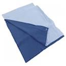 Hermes Blue and Navy Silk Cashmere Shawl - Hermès