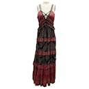 Ulla Johnson Garnet Agathe Ruffled Tiered Silk Gown