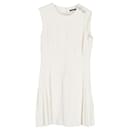 Alexander McQueen Sleeveless Mini Dress in Cream Polyester - Alexander Mcqueen