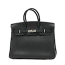 Hermes Birkin 25 Handbag in Black Togo Leather - Hermès