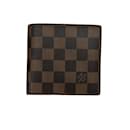 Louis Vuitton Damier Ebene Portefeuille Marco Folding Wallet