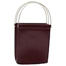 CARTIER Trinity Hand Bag Leather Red Auth 112444 - Cartier