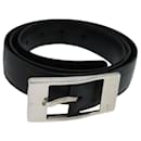 LOUIS VUITTON Belt Leather 29.9""-34.3"" Black Silver M9831 LV Auth 98233 - Louis Vuitton