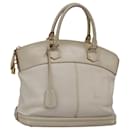 LOUIS VUITTON Suhari Lockit Hand Bag Leather White M91874 LV Auth 98231 - Louis Vuitton