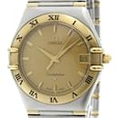 Omega Constellation 18K Gold Steel Quartz Wristwatch