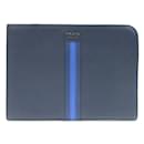 Prada Navy Leather Clutch Bag