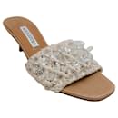 Aquazzura Oat Crochet Crystal Embellished Cote 50 Sandals