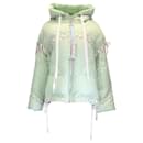 Khrisjoy Pale Mint Lace Detail Hooded Puffer Jacket - Autre Marque