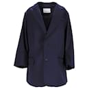 The Frankie Shop Brooklyn Blazer in Navy Blue Wool - Autre Marque