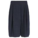 Chanel Knee Length Skirt in Navy Blue Cotton