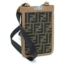 Fendi Brown Jacquard Leather Pochette Phone Case