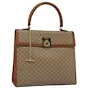 CELINE Macadam Canvas Hand Bag Beige Gold Auth 99215 - Céline