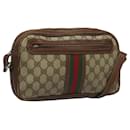 GUCCI GG Supreme Web Sherry Line Shoulder Bag PVC Vintage Beige Auth yk17000 - Gucci