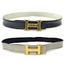 VINTAGE HERMES BELT H BUCKLE CONSTANCE REVERSIBLE T74 EPSOM LEATHER - Hermès