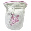 NINE BEACH BAG POUCH I LOVE CHRISTIAN DIOR GM WHITE COTTON BEACH BAG - Dior