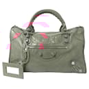 BALENCIAGA CITY GIANT 21 GM 173080 PINK LEATHER HAND BAG - Balenciaga