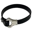 Louis Vuitton Black Leather Charm Bracelet
