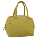 LOEWE Anagram Hand Bag Leather Yellow Auth 111878 - Loewe