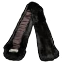 Balenciaga Black Fur Scarf