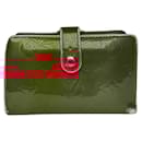 Carteira de couro vermelho Louis Vuitton Metis