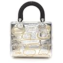 Dior Lady Dior Fabric Patent Leather Handbag - Christian Dior