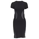 Mcq Alexander Mcqueen leather panel fitted bodycon dress - Autre Marque