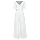 Emilia Wickstead cloque wide leg v neck belted jumpsuit - Autre Marque