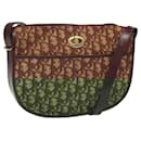 Christian Dior Trotter Canvas Shoulder Bag Red Auth 112933