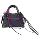 Balenciaga Hot Pink Leather  Mini City Crossbody Bag