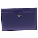 Celine Calf Card Case Indigo x Tan - Céline