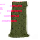 Louis Vuitton Logomania Monogram Scarf Ruby Red