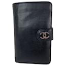 Chanel Caviar Timeless CC Zippered Pocket Black Wallet