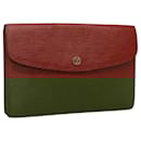 LOUIS VUITTON Epi Montaigne 27 Clutch Bag Marrom LV Auth 113536 - Louis Vuitton