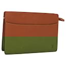 LOUIS VUITTON Epi Pochette Homem Bolsa Clutch Zipangu Ouro M52528 LV Auth 112896 - Louis Vuitton