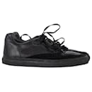 Balenciaga Pleated Sneakers in Black Suede and Leather