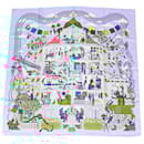 Hermes La Maison des Carres 90cm Scarf in Multicolor Silk  - Hermès