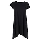  Sacai Mini T-Shirt Dress in Black and Grey Cotton