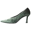 Green velvet pointed-toe pumps - size EU 40 - Autre Marque