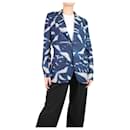 Blue tie dye printed blazer - size UK 10 - Ralph Lauren