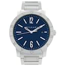 Bvlgari Men's Blue Stainless Steel Wristwatch - Bulgari